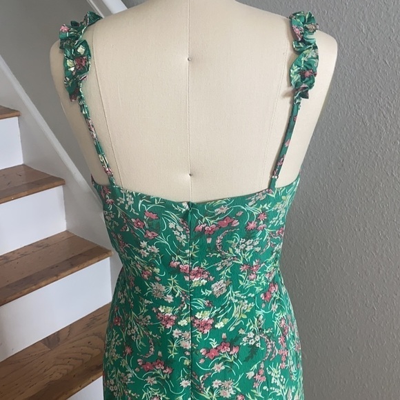 Lucy Paris Womens A-Lne Polyester Midi Dress Green - Picture 7 of 11